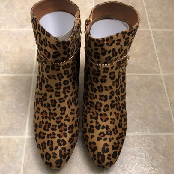 New Angel Steps Boots Leopard Print Size 10 - Picture 2 of 6